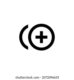 control point duplicate Icon. Flat style design isolated on white background. Vector illustration