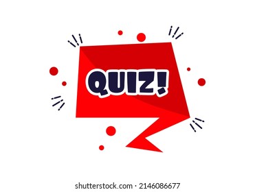 Control poll. banner with quiz text. Minimalism style. For business, marketing and advertising. Vector on isolated background. EPS 10.