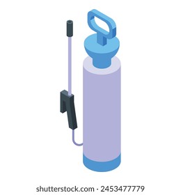 Control pump icon isometric vector. Chemical garden. Pressure farm