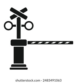 Control rail barrier icon simple vector. Direction control. Moving flash lights