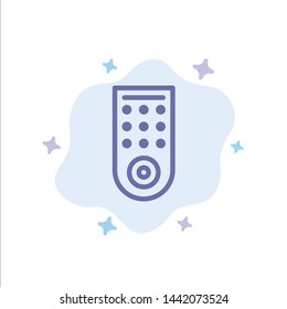 Control, Remote, TV Blue Icon on Abstract Cloud Background