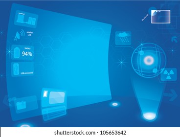 control room abstract background big screen hi technology