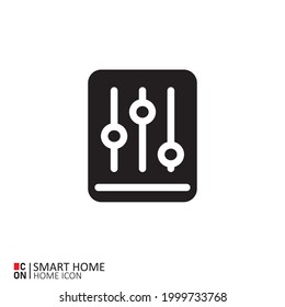 Control room. Vector image of smart home interface icon.