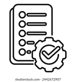 Controlar el vector de esquema del icono de documento de búsqueda. Regla de cumplimiento. Comprobación de prueba de búsqueda