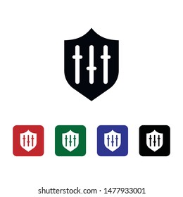 Control, security, setting, shield, icon. Element of security for mobile concept and web apps illustration. Thin flat icon for website design and development, app. Vector icon