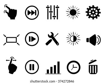 control setting icons set