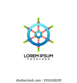 control ship Colorful Logo Illustration Vector Design