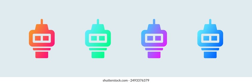 Control solid icon in gradient colors. Terminal signs vector illustration.