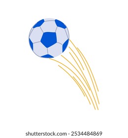 control speed soccer ball cartoon. finesse power, touch spin, flight trajectory control speed soccer ball sign. isolated symbol vector illustration