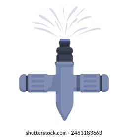 Control sprinkler system icon cartoon vector. Farm pivot. Safety protection