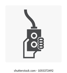 Control switch icon on white.