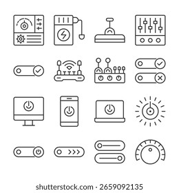 Símbolo de signo de icono de interruptor de control