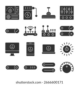 Símbolo de signo de icono de interruptor de control