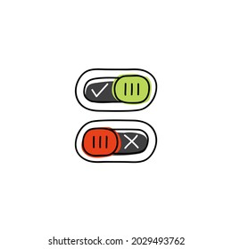 Control switch toggle icon in color icon, isolated on white background 