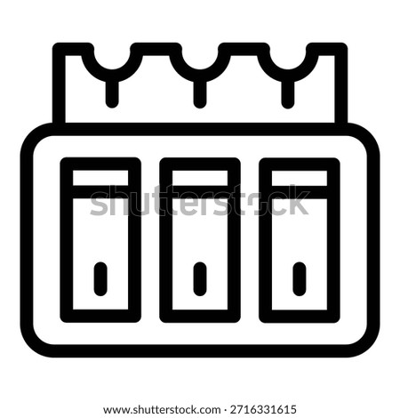 Control switches icon. Outline control switches vector icon for web design isolated on white background