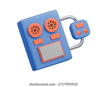 control system icon 3d illustration render