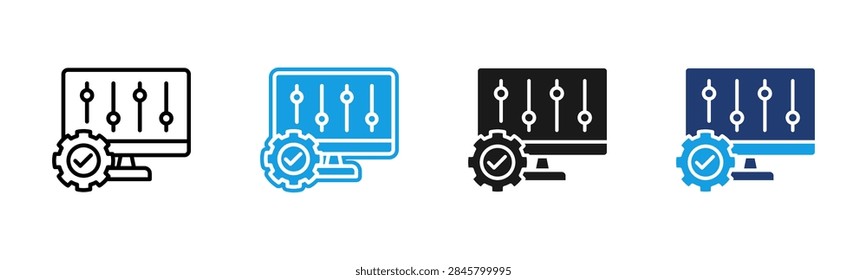Control System web icon multiple style collection