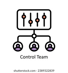 Ilustración de diseño de esquema relleno del vector de control. Símbolo del archivo EPS 10 de fondo blanco
