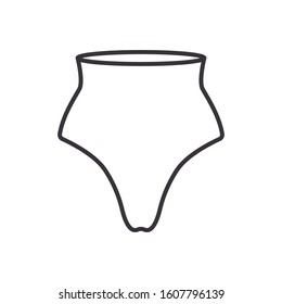 Control thong icon isolated on white background. Woman underwear symbol modern, simple, vector, icon for website design, mobile app, ui. Vector Illustration