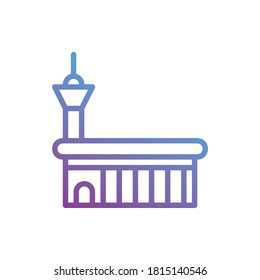 Control Tower, Airport Icon Logo Illustration Vector Isolated. Aviation Icon Set. Editable Stroke and Pixel Perfect.