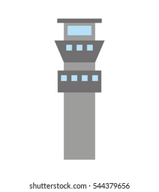 control tower building icon vector illustration design