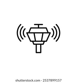 Control Tower Symbol Logo Set Vektor