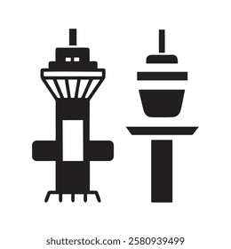 control tower icon on white background