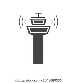 Ícone da torre de controle Marca de símbolo em estilo preenchido