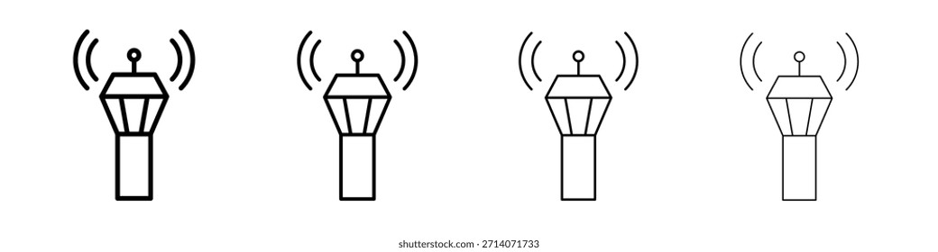 Control Tower Symbol Symbol Piktogramm Set