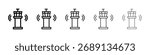 Control Tower icon Vector Art Illustration