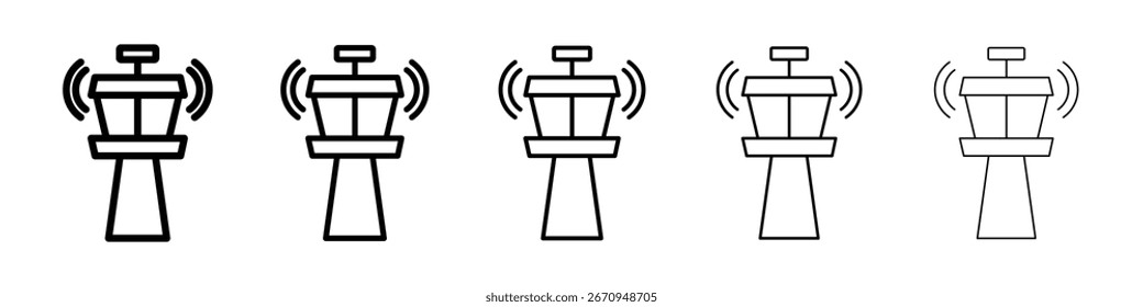 Coleção de vetores de ícone da Torre de Controle. EPS 10