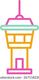 Control Tower Icon Vector Design Art Illustration Symbol
