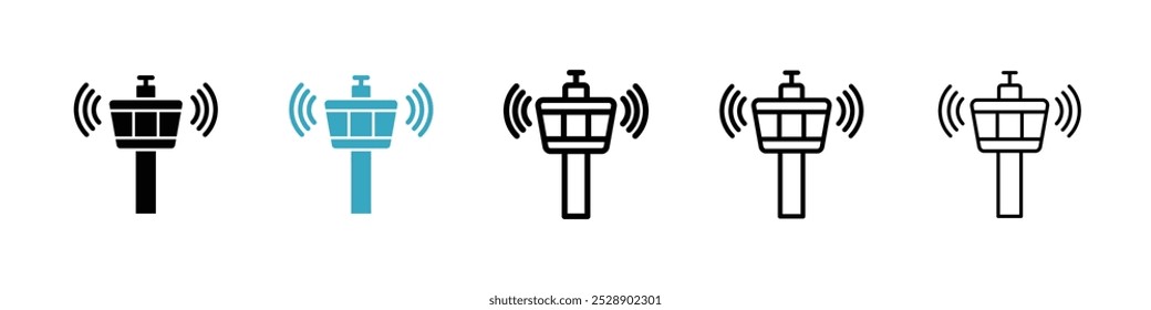 Control Tower icon vector illustration set