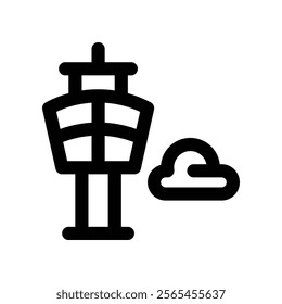 control tower icon. vector line icon for your website, mobile, presentation, and logo design.