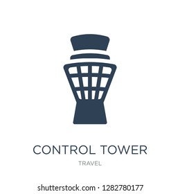 control tower icon vector on white background, control tower trendy filled icons from Travel collection, control tower vector illustration