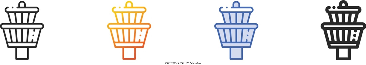 control tower icon.Thin Linear, Gradient, Blue Stroke and bold Style Design Isolated On White Background