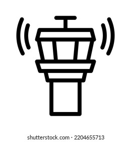 control tower line icon illustration vector graphic