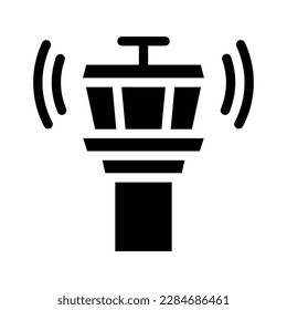 control tower line icon illustration vector graphic