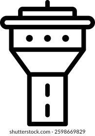 control tower line icon illustration vector