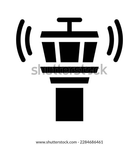 control tower line icon illustration vector graphic