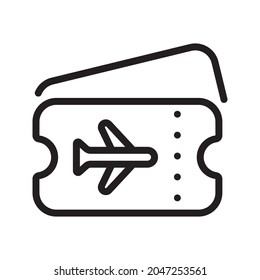 control tower line icon isolated on white background
