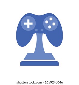 control trophy line style icon design, videogame play leisure gaming technology entertainment obsession digital and lifestyle theme Vector illustration