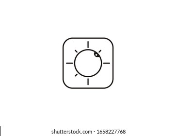 Control tuner. Simple icon in black and white