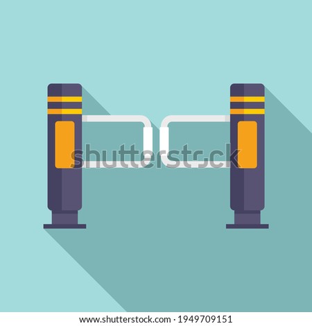 Control turnstile icon. Flat illustration of Control turnstile vector icon for web design