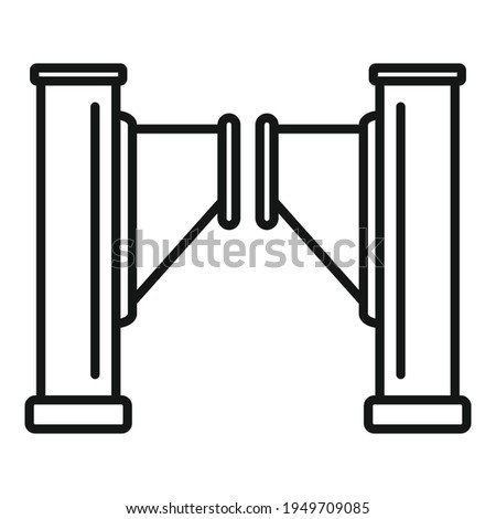 Control turnstile icon. Outline Control turnstile vector icon for web design isolated on white background