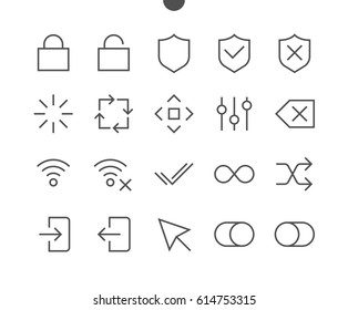 Control UI Pixel Perfect Well-crafted Vector Thin Line Icons 48x48 Ready for 24x24 Grid for Web Graphics and Apps with Editable Stroke. Simple Minimal Pictogram Part 3-4