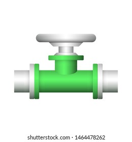 Control valve and pipeline icon. Use in industry plant and factory to flow control of fluid or gas i.e. crude, oil, natural gas, sewage, water, wastewater. Also use in plumbing, supply and irrigation.