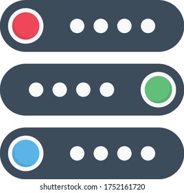 control vector flat color icon 