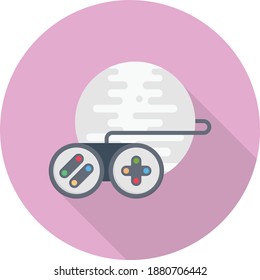 control vector flat colour icon