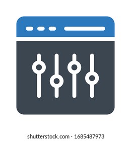 control vector glyph color icon 